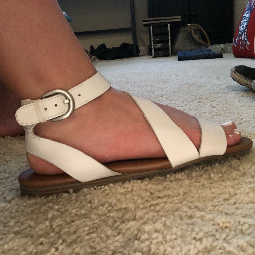 White sandals
